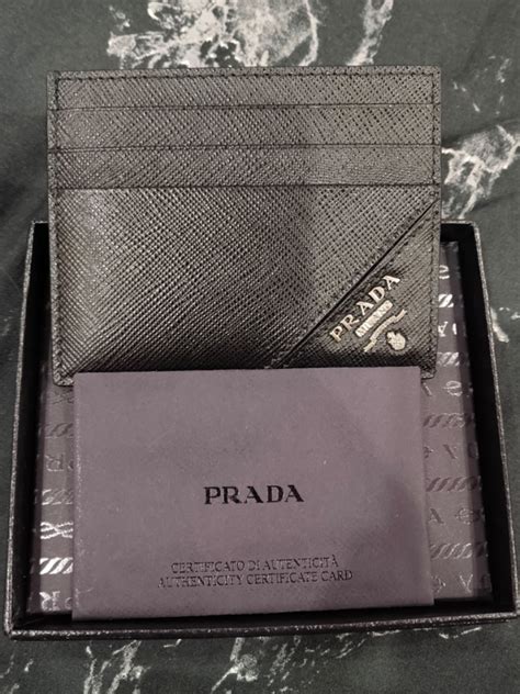 prada authentic card holder|Prada nylon cardholders.